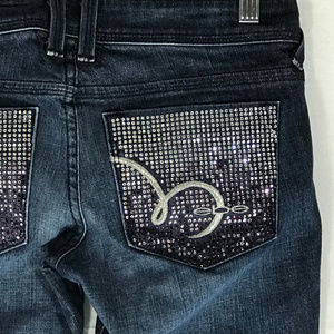 Bebe Charlotte Bling Straight Leg Jeans
